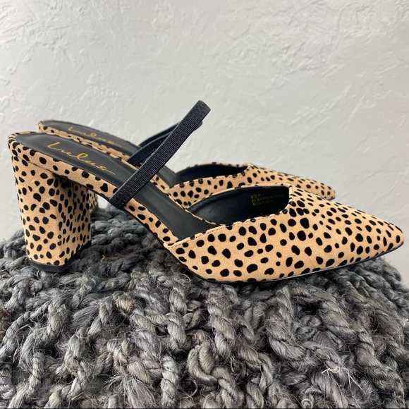 Lulu’s Cheetah print pointed toe mule heels sz 11 - Picture 3 of 9